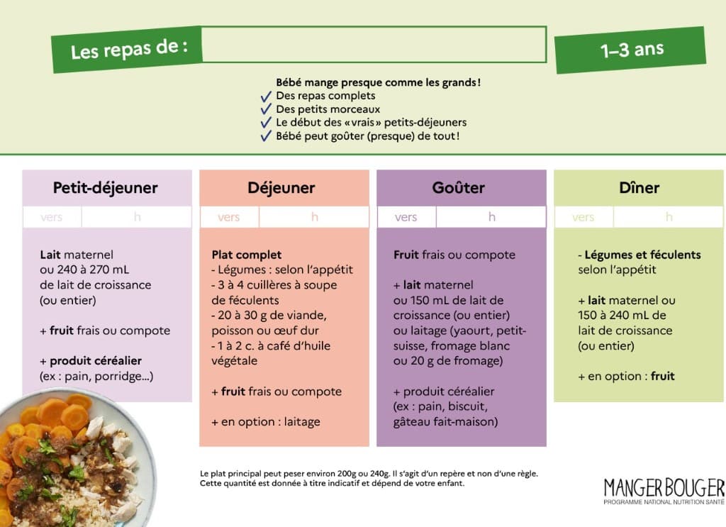 Illustration — Alimentation de l'enfant de 1 à 3 ans : digestion, mastication et ostéopathie
