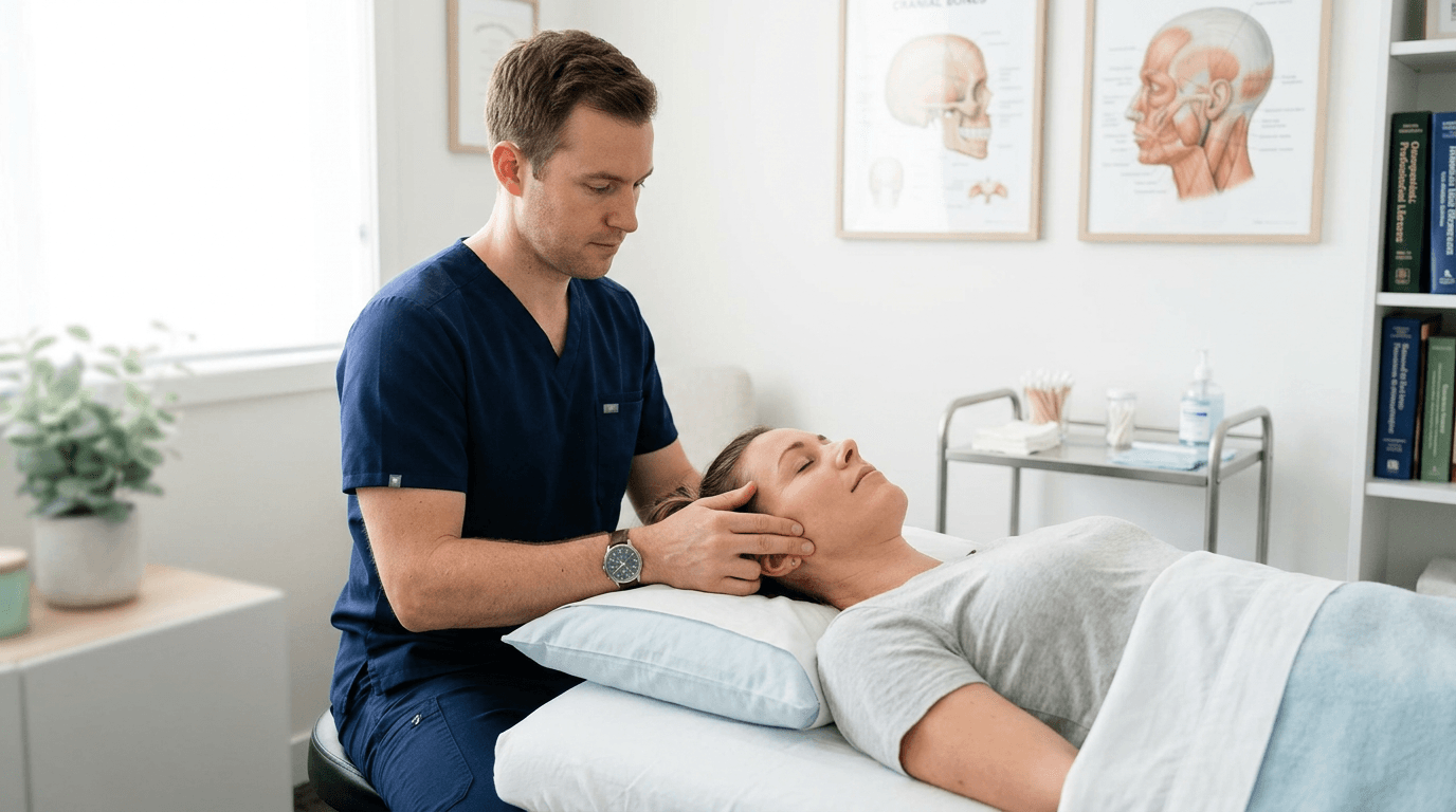 Illustration — Bruxisme et Douleurs de la Mâchoire (ATM) : L'Approche Ostéopathique