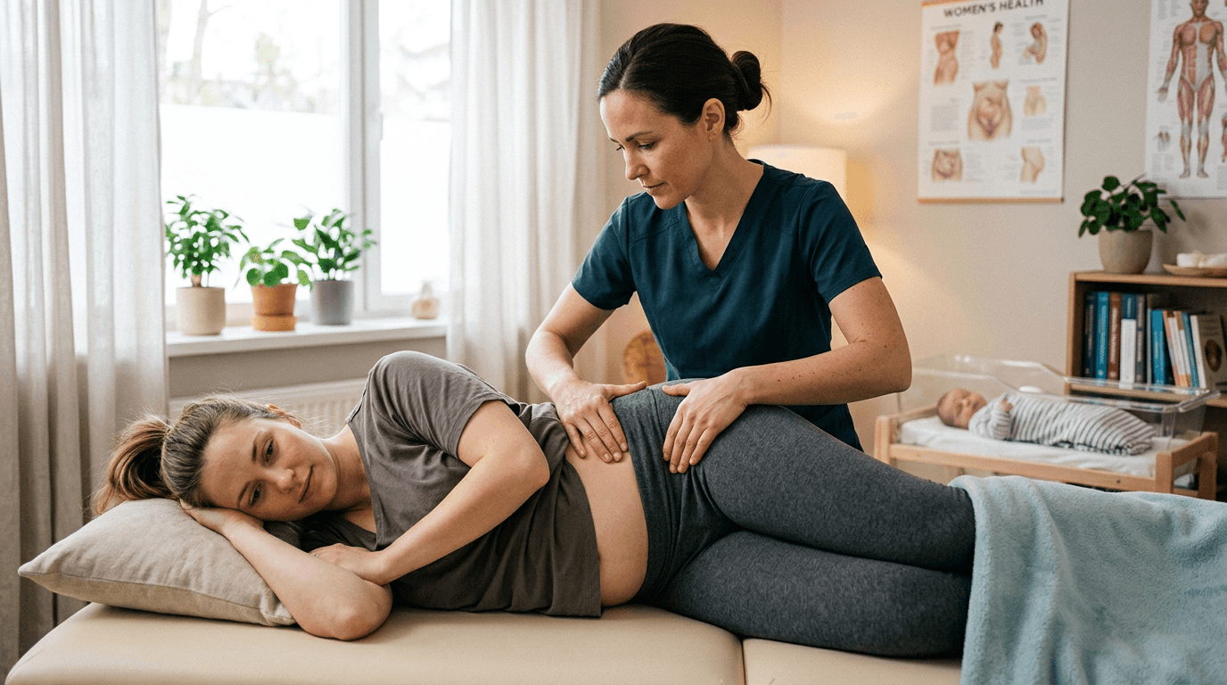 Illustration — Ostéopathie Post-Partum : Retrouver l'Équilibre de son Corps Après l'Accouchement